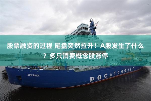 股票融资的过程 尾盘突然拉升！A股发生了什么？多只消费概念股涨停